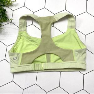 Lululemon Run: Hook Me Up Bra Wagon Stripe Faded Zap / Faded Zap size 4